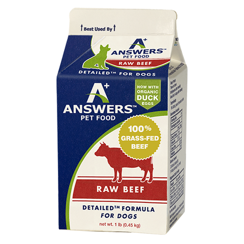 Answers - Detailed Beef  - Raw Dog Food - Various Sizes (Hillsborough County FL Delivery Only)