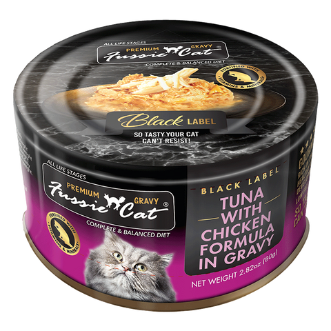 Fussie Cat - Black Label Tuna with Chicken in Gravy - Wet Cat Food - 2.82oz