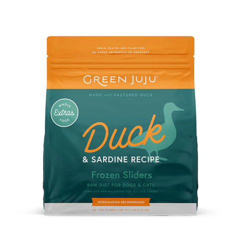 Green Juju - Frozen Duck Extras Recipe - Raw Dog Food - Various Sizes (Local Delivery Only)