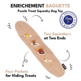 Chewffon - Interactive Enrichment Baguette Dog Toy