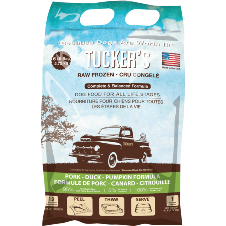 Tucker's - Pork, Duck & Pumpkin - Raw Dog Food - Various Sizes (PRE-ORDER-Local Delivery Only)