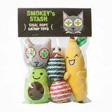 Smokey's Stash - Catnip Avocado, Banana & Sisal Rope Cat Toy
