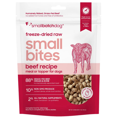 Small Batch - Small Bites Beef - Freeze-Dried Dog Food - 7 oz