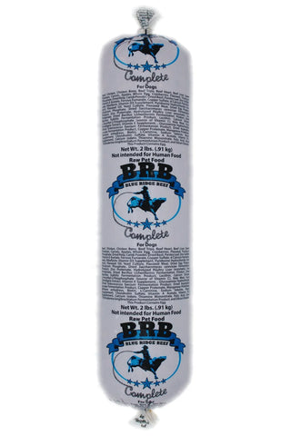 Blue Ridge Beef - Frozen Complete Chub - Raw Dog Food - 2 lb (Local Delivery Only)