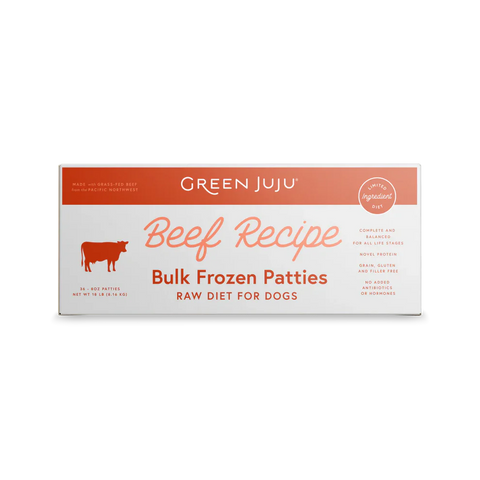 Green Juju - Frozen Beef Recipe - Raw Dog Food - 18 lb (PRE-ORDER-Local Delivery Only)