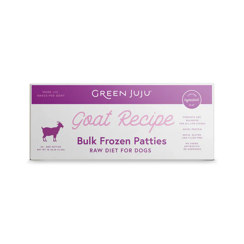 Green Juju - Frozen Goat Recipe - Raw Dog Food - 18 lb (PRE-ORDER-Local Delivery Only)