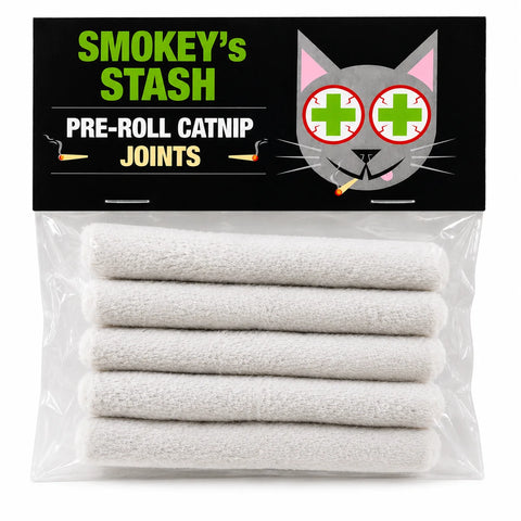 Smokey's Stash - Catnip Pre-Rolled Joints Cat Toy 5 Pack