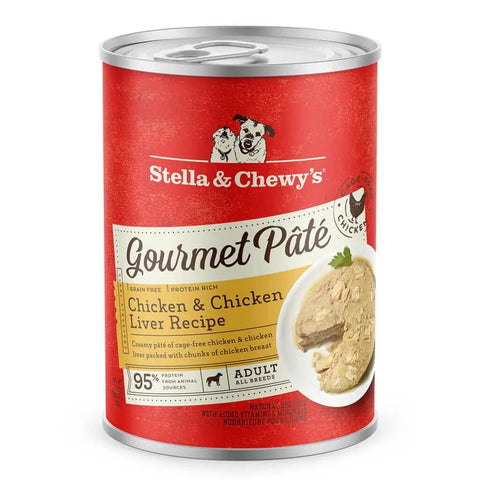 Stella & Chewy's -  Gourmet Pate Chicken & Chicken Liver - Wet Dog Food - 12.5oz