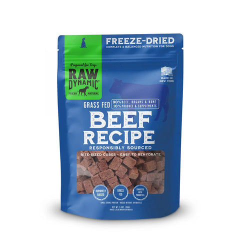 Raw Dynamic - Beef Formula - Freeze-Dried Dog Food - Various Sizes