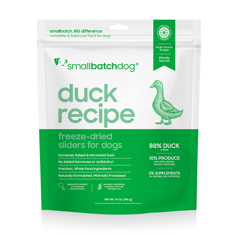 Small Batch - Duck Sliders - Freeze-Dried Dog Food - Various Sizes