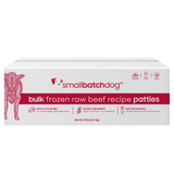 Small Batch - Frozen Raw Beef Patties - Raw Dog Food - 18 lb (Local Delivery Only)