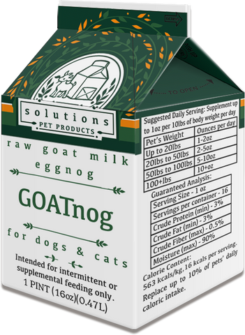 Solutions Pet Products - GOATnog Raw Goat Milk Eggnog (Local Delivery Only)