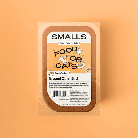 Smalls - Frozen Ground Turkey - Gently Cooked Cat Food - 5 oz