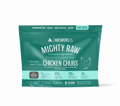 Answers - Detailed Mighty Raw Chicken - Raw Dog Food - 6 lb (Local Delivery Only)