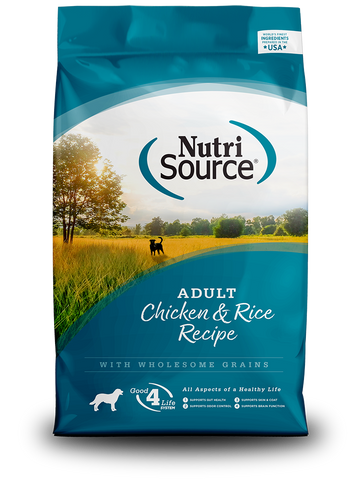 NutriSource - Adult Chicken & Rice Recipe - Dry Dog Food - Various Sizes