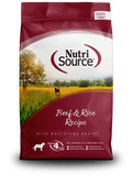 NutriSource - Beef & Rice Recipe - Dry Dog Food - Various Sizes