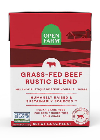Open Farm - Grass-Fed Beef Rustic Blend - Wet Cat Food - 5.5oz
