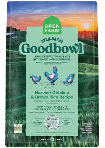 Open Farm - Oven Baked Good Bowl Harvest Chicken & Brown Rice - Dry Dog Food - Various Sizes