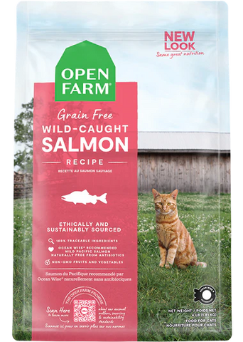 Open Farm - Grain-Free Wild-Caught Salmon - Dry Cat Food - 2lb