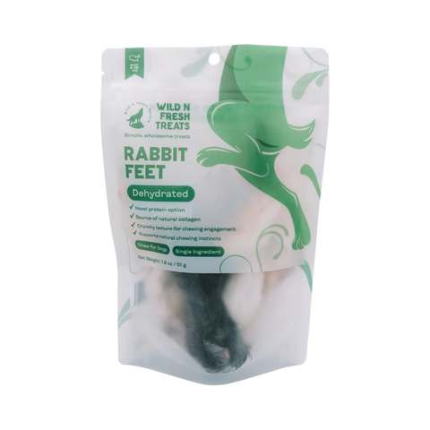 Wild N Fresh - Dehydrated Rabbit Feet 6 Pack
