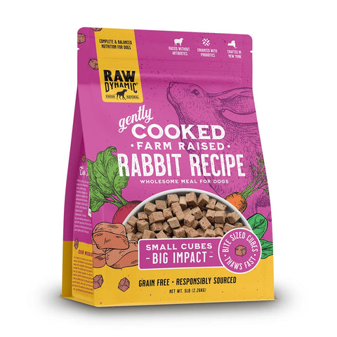 Raw Dynamic - Gently Cooked Pasture Raied Rabbit - Gently Cooked Dog Food - 2.5 lbs (Local Delivery Only)