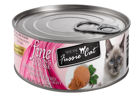 Fussie Cat - Fine Dining Mousse Sardine & Pumpkin  - Wet Cat Food - 2.47oz