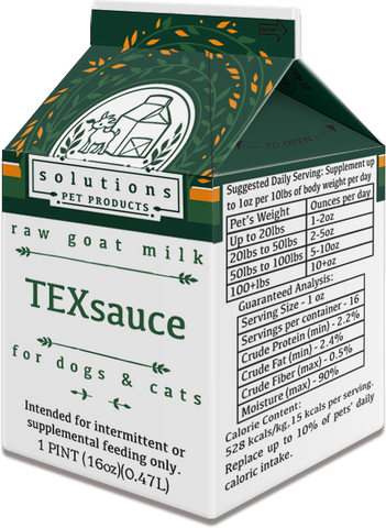 Solutions Pet Products - TEXsauce Raw Goat Milk (Local Delivery Only)