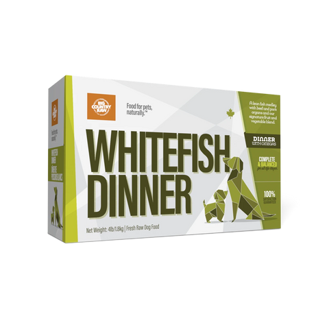 Big Country Raw - Frozen Whitefish - Raw Dog Food - 4lb Box (Local Delivery Only)