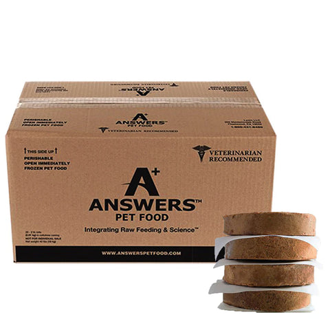 Answers - Detailed Patties Turkey - Raw Dog Food - 20 lb (PRE-ORDER - Local Delivery Only)