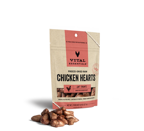 Vital Essentials - Freeze-Dried Chicken Hearts Cat Treat