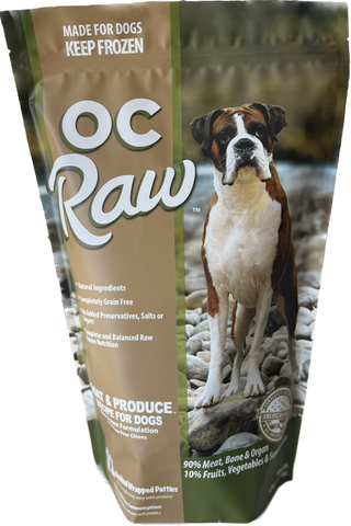 OC Raw - Frozen Goat & Produce Patties - Raw Dog Food - 6 lb (Local Delivery Only)