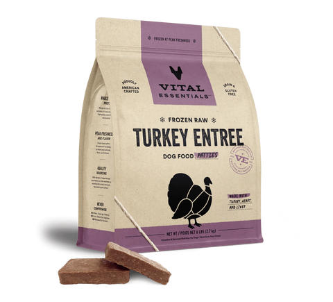 Vital Essentials - Turkey Patties - Raw Dog Food - 6 lb (Local Delivery Only)