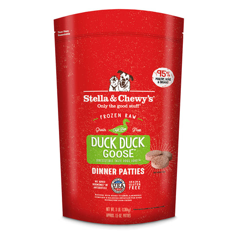 Stella & Chewy's - Duck Duck Goose Dinner Patties - Raw Frozen Dog Food - Various Sizes (Hillsborough County FL Delivery Only)