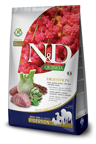 Farmina - N&D Quinoa Functional Digestion Lamb - Dry Dog Food - Various Sizes