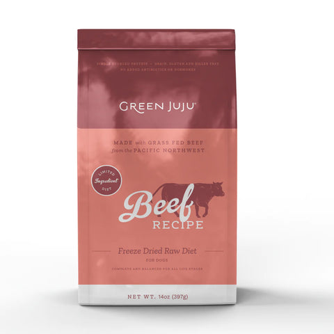 Green Juju - Beef Recipe - Freeze-Dried Dog Food - 14 oz