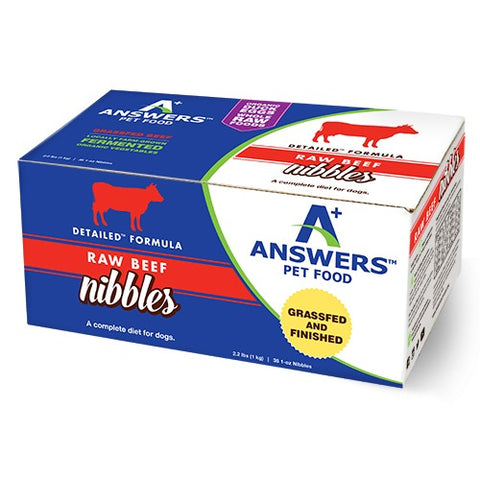Answers - Detailed Nibbles Beef - Raw Dog Food - 2.2 lb (Hillsborough County FL Delivery Only)