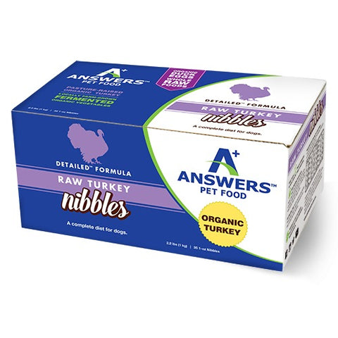Answers - Detailed Nibbles Turkey - Raw Dog Food - 2.2 lb (Hillsborough County FL Delivery Only)