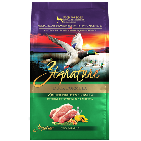 Zignature - Duck Formula - Dry Dog Food - Various Sizes