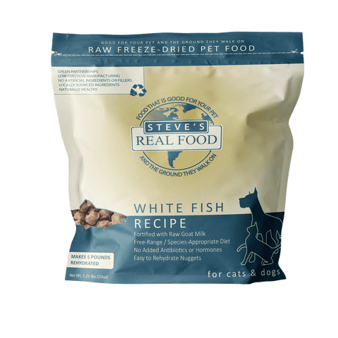 Steve's Real Food - White Fish Nuggets - Freeze-Dried Dog Food - 1.25 lb