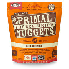 Primal - Nuggets Beef - Freeze-Dried Dog Food - Various Sizes