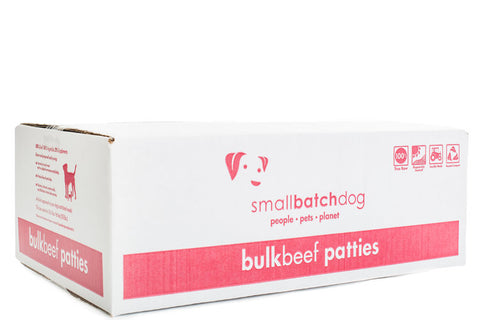Small Batch - Beef Batch Patties - Raw Dog Food - 18 lb (Hillsborough County FL Delivery Only)