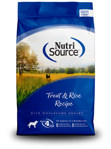 NutriSource - Trout & Rice - Dry Dog Food - Various Sizes