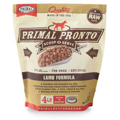 Primal - Lamb Pronto - Raw Dog Food - 4 lb (Local Delivery Only)