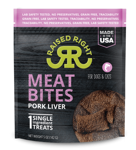 Raised Right - Meat Bites Pork Liver Treat
