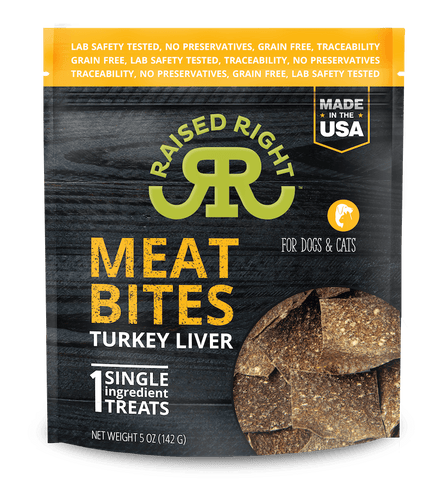 Raised Right - Meat Bites Turkey Liver Treat