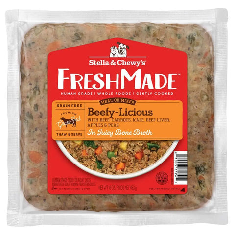 Stella & Chewy's - Freshmade Beefy-Licious - Gently Cooked Dog Food - 16oz (Local Hillsborough County Delivery Only)