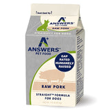 Answers - Straight Pork - Frozen Raw Dog Food - Various Sizes (Hillsborough County FL Delivery Only)
