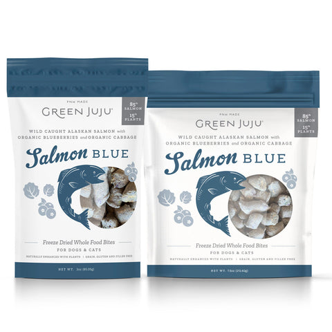 Green Juju - Freeze-Dried Salmon Blue Whole Foot Bites Topper