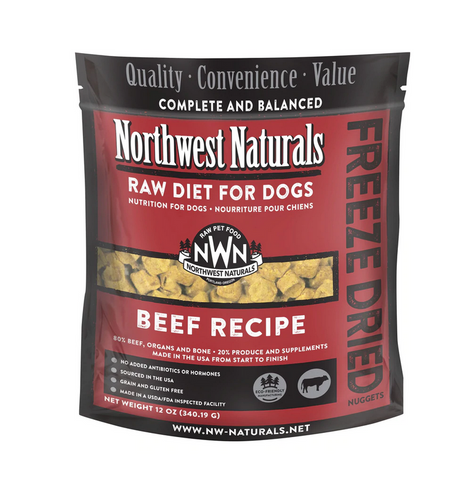 Northwest Naturals - Beef Nuggets - Freeze-Dried Dog Food - 12oz