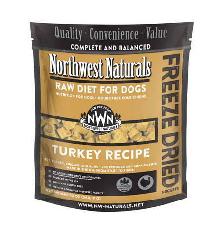Northwest Naturals - Turkey Nuggets - Freeze-Dried Dog Food - 12oz